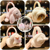 Earmuffs winter warm female cute cartoon rabbit all-inclusive earmuffs ear protection antifreeze childrens Korean version plush ear cap