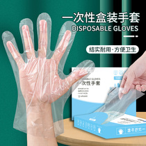 Transparent Gloves Disposable Durable Thick Plastic Film Household Boxed 500