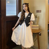 High cold womens suit autumn cold style womens skirt dress Hepburn design sense niche vest suit