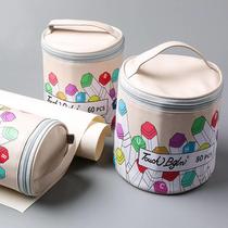 Mark pen box storage bag student pen bag 60 80 204 color children's watercolor pen bag brush base