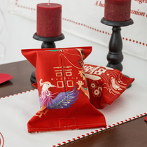 Household wedding festive tissue cover car Tissue Bag Cloth Art bag flannel cloth light luxury tissue cover car car