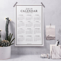 Wall-mounted household household calendar single page 2019 single sheet hanging calendar Simple year-round one piece of paper