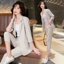 LILY MOST suit suit womens 2021 summer new business suit Western style casual short-sleeved suit two-piece suit