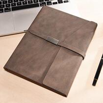 Business work A5 binder notebook stationery office high-end meeting multi-function free lettering notepad can be customized LOGO gift box College student leather simple diary