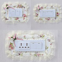118 SWITCH SOCKET DECORATIVE FRAME CREATIVE CLOTH ART LACE WALL PATCH PROTECTIVE SLEEVE LIVING ROOM BEDROOM MODERN MINIMIS DEPOSIT