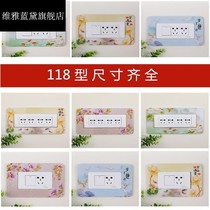 Type 118 Type 23 4 6 holes 12 holes Switch sticker socket Acrylic Waterproof Socket Patch Light Dust Protection Hood