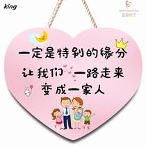 Welcome home decoration listing creative cute home room door number home card home sign warm sign small pendant