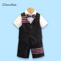 Boys suit shorts Summer little host dress Baby one-year-old catch week suit Mens children catwalk suit summer