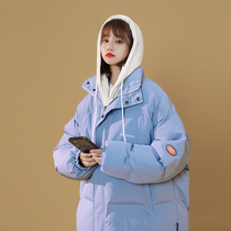 Fake two pieces of cotton clothes women 2021 Winter New loose short coat design sense minority students Korean cotton clothes