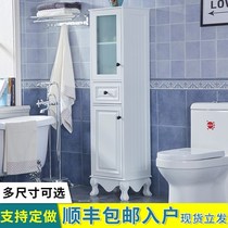European style side cabinet vertical cabinet floor high cabinet bathroom storage cabinet locker bathroom cabinet side cabinet living room locker