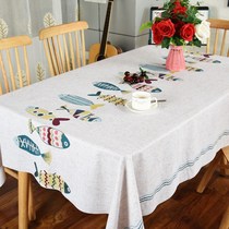 Table cloth waterproof anti-stamping and anti-oil and washing tablecloth rectangular tea tablecloth tablecloth PVC tablecloth household