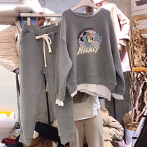 South Korea East Gate 2021 autumn and winter New loose sweater set fashion slim leisure sports two-piece female tide