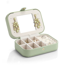 Net celebrity jewelry box High-end ins wind necklace earrings earrings jewelry display storage box exquisite high-end portable