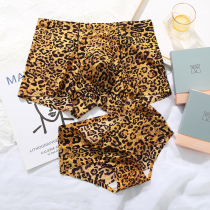 2 sexy BAO WEN couple panties summer passion menS and womenS youth fashion mid-waist seamless ice silk underwear ultra-thin