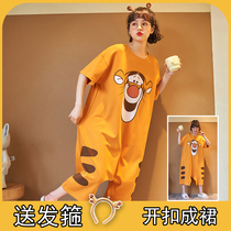 Spring and Autumn Pajamas Ladies Home Clothes Cotton Long Sleeve Winter Sleeved Sleepwear Thin 2021 New