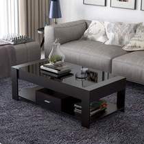 New simple modern tempered glass table small apartment creative rectangular tea table coffee table TV cabinet