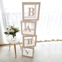 Net red transparent balloon box BABY LOVE Baby birthday party wedding room decoration romantic photography photo props