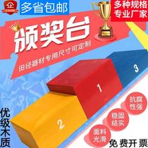 Direct selling round platform steel color storage size customized wooden podium podium Award table competition