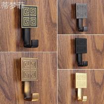 Door to door hangers Hook Wardrobe Closets Hangers Ancient Bronze New Chinese Style Closet Big Coat Shoes Cabinet minimalist Modern room door Side hook