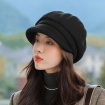 Classy key Japanese designers joint section Explicit Face Small Beret Hat Lady Spring Autummy Hood Black Anise Hat