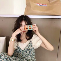French niche retro sweet salt white first love skirt with floral sundress two-piece dress summer