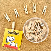 20 log small clips pin note Photo clip creative Cork Plank felt wall decoration I-shaped nail studs