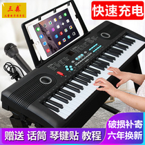 Childrens 61-key electronic keyboard girl piano beginner enlightenment education Baby early education music 3-8 years old gift