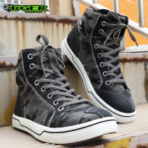 Hong Kong Tiger Motorcycle Motorcycle Riding Shoes City Commuter Casual Short Boots Fall-proof Breathable Knight Boots Couple Shoes