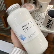 A liter of milk fake water hug milk Childrens decompression toy non-stick hand cover big bubble net red slime