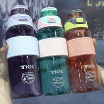 TKK Large Capacity Plastic Transparent Water Glass Portable Men And Women Fitness Outdoor Mountaineering Sports New Internet Red Kettle