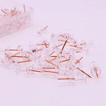 New rose gold I-shaped nail transparent pushpin cork board Art Press nail message board nail 100 box
