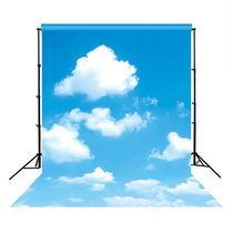 Trace core studio photography background cloth Blue sky white clouds Rainbow sky photo background paper advertising shooting studio