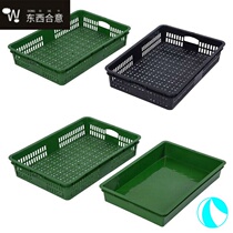Fruit shop with fruit frame display frame plastic frame basket rectangular thickened clinker hollow black supermarket vegetable basket