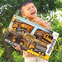 Large Engineering Car children toy set children mixing fire car excavator excavator boy 3 years old 4 years old
