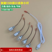 LED small bulb charging treasure USB interface 5V spotlight manual lamp model creative modification 1W mini small spotlight