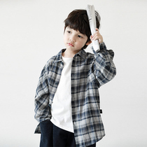 odddetails boy gstripe splicing long-sleeved shirt spring and autumn in childrens blouses CUHK youngster loose fashion shirt