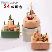 Wooden Carousel Music Box Music Box Music Box Sky City Girls Girls Childrens Teachers Day Birthday Gift