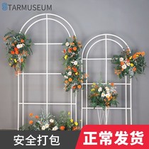 New wedding iron arch stage screen wedding decoration decoration welcome area ornaments window flower stand props