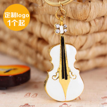 Violin U disk 16G Crystal personality keychain lettering cute creative couple USB advertising customization