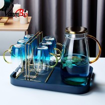 Light luxury Nordic glass water cup large-capacity Cup set home living room cool kettle summer creative water Cup Cup