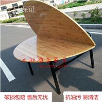 * solid wood 1 4 m 1 5 m 5 m 1 m 2 m 2 2 m 4 m Table cedar wood 8 hotel rice folded large round storefront glass turntable