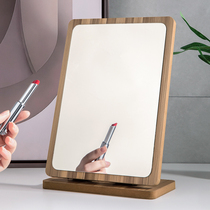 Wooden Makeup Mirror Smalls special household desktop student dorm room with large dresser folding rotation