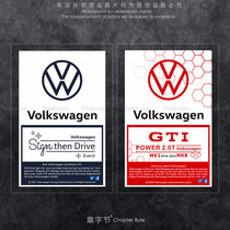Volkswagen Jdm Car Sticker Golf Speed Tenten Maitten Polo Windshield Decorative Sticker Retrofit Car Static Sticker