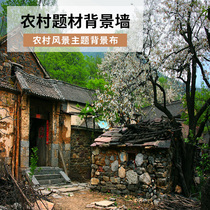 Rural Net Red Scenery Anchor Background Wall 3d Solid Background Wall Pictured Kiln Cave Earth House Grassland Grassland Background Fast Hand Direct Sowing Room Live Background Cloth Large Size High-definition Photography Photo Background Cloth