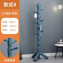 Floor-to-ceiling modern bedroom simple clothes hanger vertical hanging Hyundai household bag rack solid wood coat rack