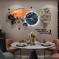 Net red watch wall clock Living room modern simple atmosphere creative hanging watch wall hanging household fashion Nordic light luxury clock