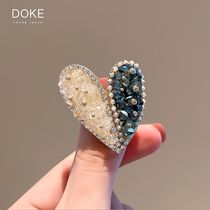 Doke asymmetric love brooch pin original design sensation of high-end female needle anti-disconnect cork accessories
