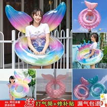 ins new net red mermaid children swimming ring seat children cute baby inflatable thick baby swimming ring