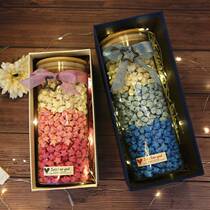 Wishing bottle with paper note exquisite small glass bottle sealed star with lid decorative jar confession gift star bottle