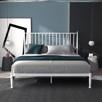  1 8m princess single iron frame Nordic golden wrought iron bed rental room Modern childrens light luxury bed and breakfast double